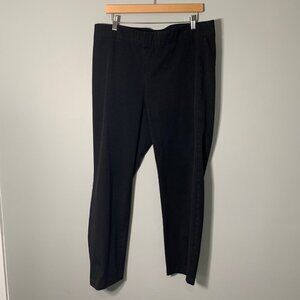 Talbots straight leg black pull on‎ elastic waist stretch casual career pants